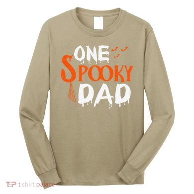 Funny One Spooky Dad Halloween Family Outfit Daddy Father Long Sleeve Shirt