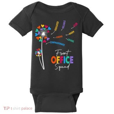 Front Office Squad Dandelion Flower Baby Bodysuit