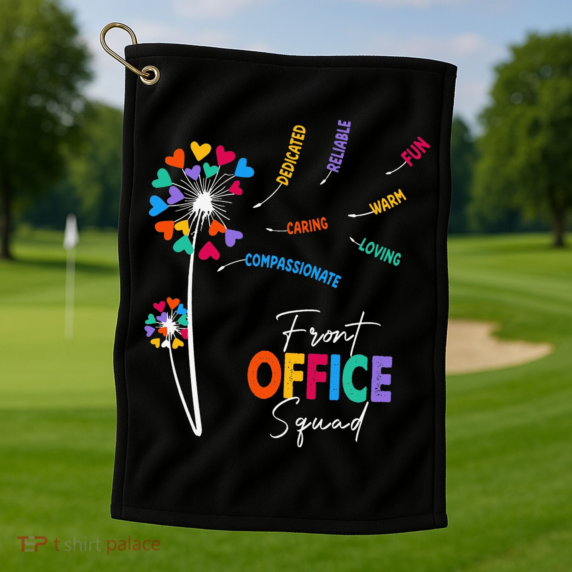 Front Office Squad Dandelion Flower Golf Towel