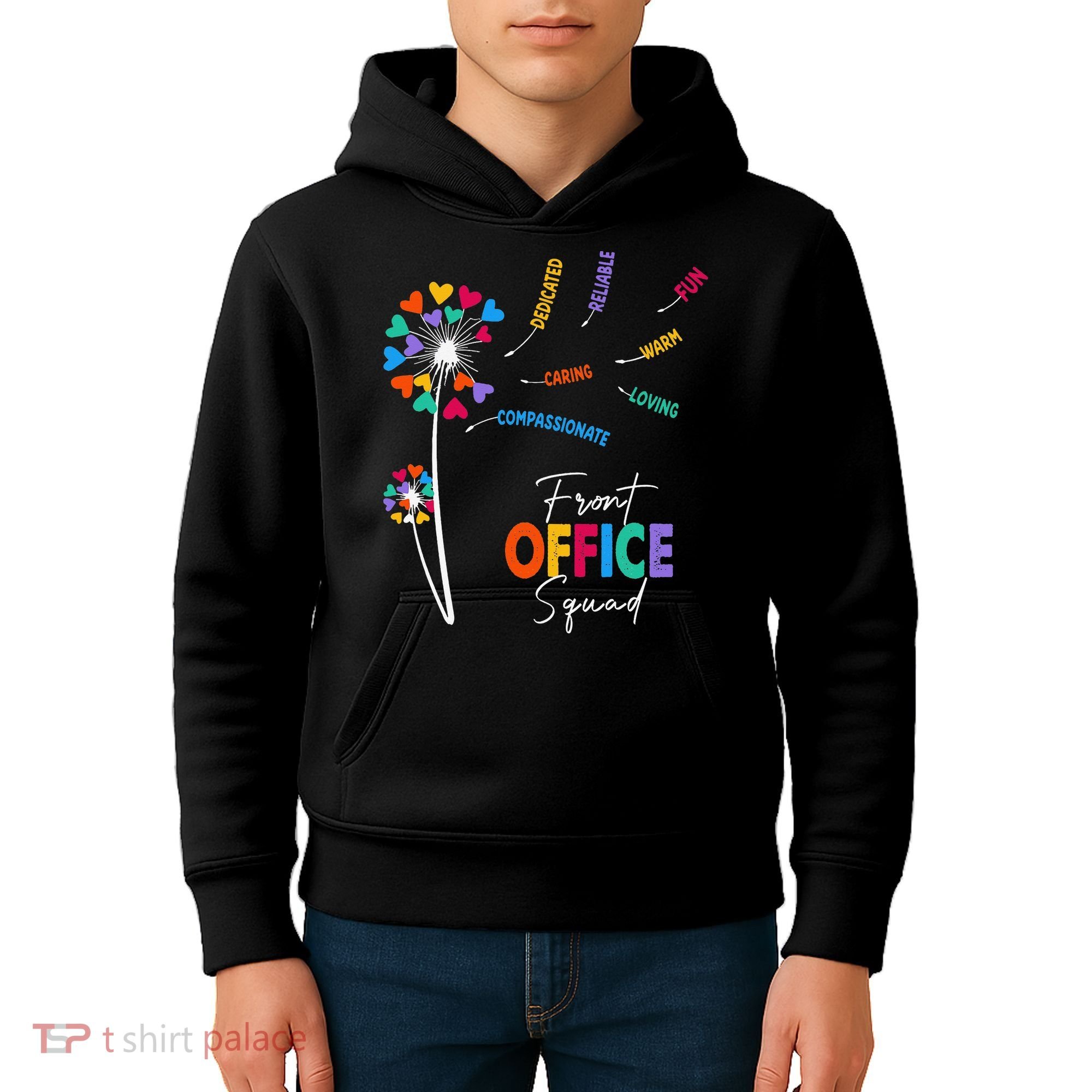 Front Office Squad Dandelion Flower Kids Hoodie
