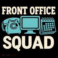 Front Office Squad Funny Retro Receptionist Desk Worker Backpack thumb 2