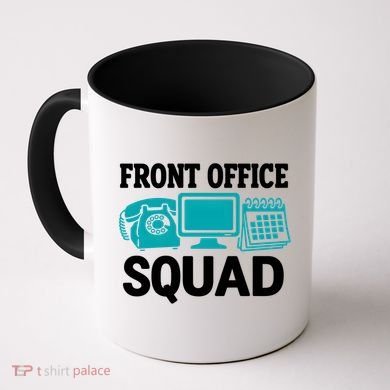 Front Office Squad Funny Retro Receptionist Desk Worker Coffee Mug