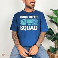 Front Office Squad Funny Retro Receptionist Desk Worker Comfort Colors T-Shirt thumb 3
