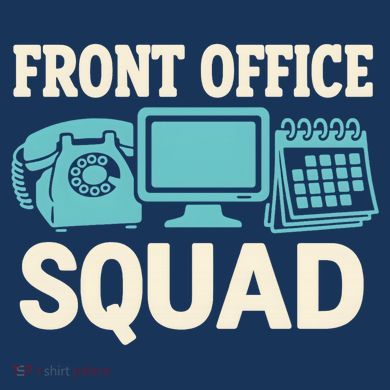 Front Office Squad Funny Retro Receptionist Desk Worker Comfort Colors T-Shirt