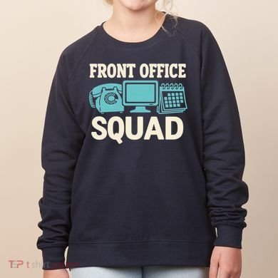 Front Office Squad Funny Retro Receptionist Desk Worker Women's Sweatshirt