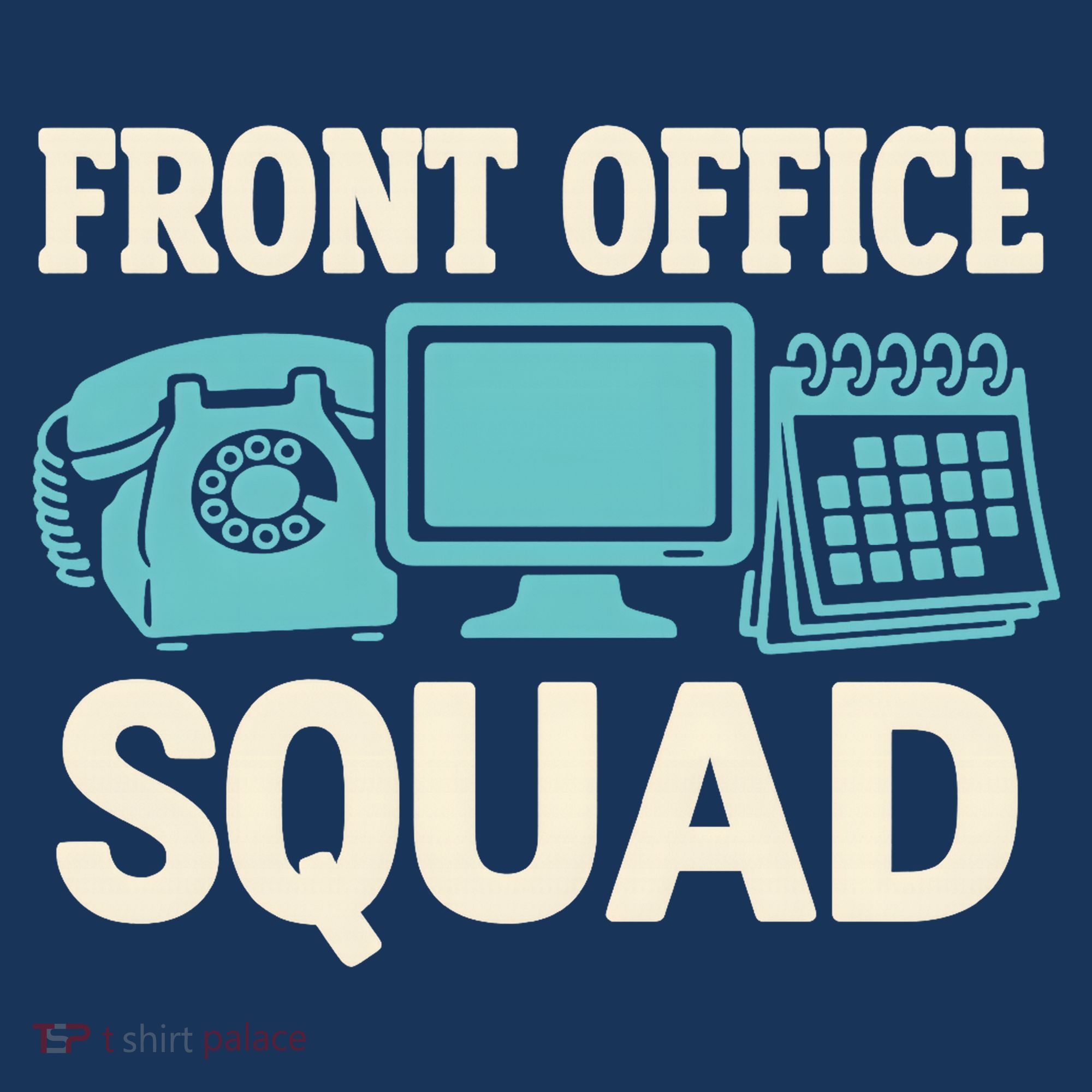 Front Office Squad Funny Retro Receptionist Desk Worker Beanie