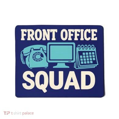 Front Office Squad Funny Retro Receptionist Desk Worker Mousepad