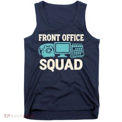 Front Office Squad Funny Retro Receptionist Desk Worker Tank Top