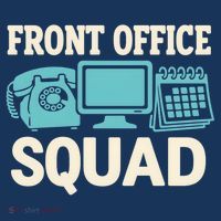 Front Office Squad Funny Retro Receptionist Desk Worker Women's Long Sleeve Shirt thumb 2