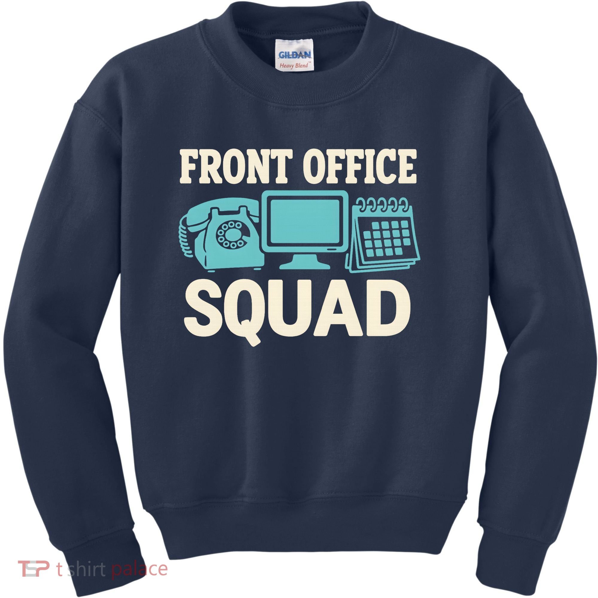 Front Office Squad Funny Retro Receptionist Desk Worker Kids Sweatshirt