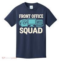 Front Office Squad Funny Retro Receptionist Desk Worker Kids T-Shirt thumb 0