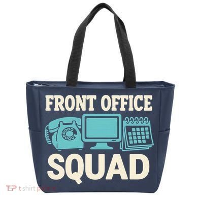 Front Office Squad Funny Retro Receptionist Desk Worker Tote Bag