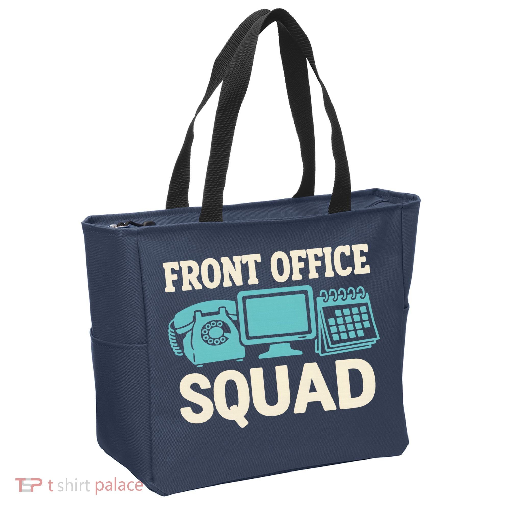 Front Office Squad Funny Retro Receptionist Desk Worker Tote Bag