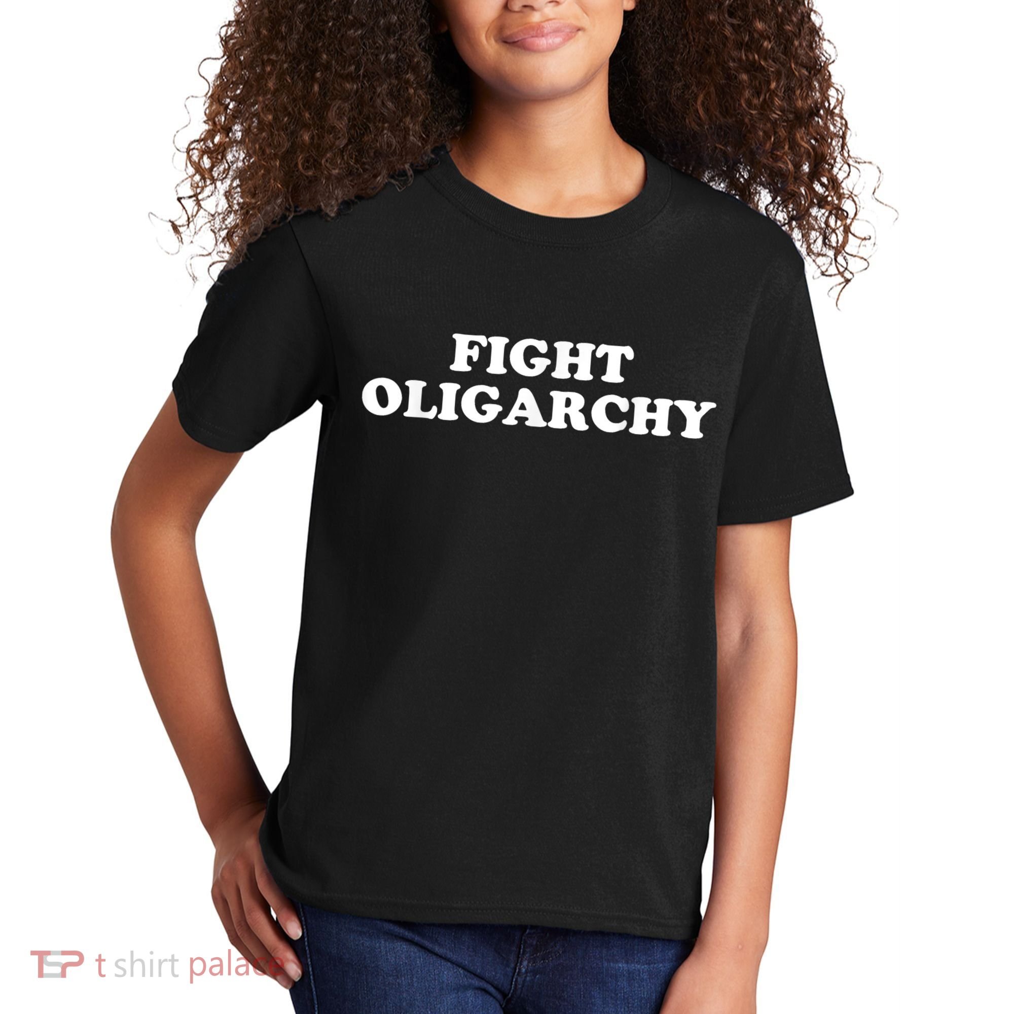 Fight Oligarchy - Stand Against Corporate Greed Activist T-Shirt Kids T-Shirt
