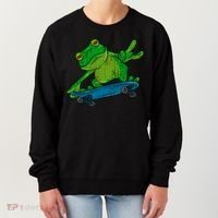 Frog On Skateboard Funny Graphic Cute Gift Women's Sweatshirt thumb 0