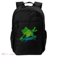Frog On Skateboard Funny Graphic Cute Gift Backpack thumb 0