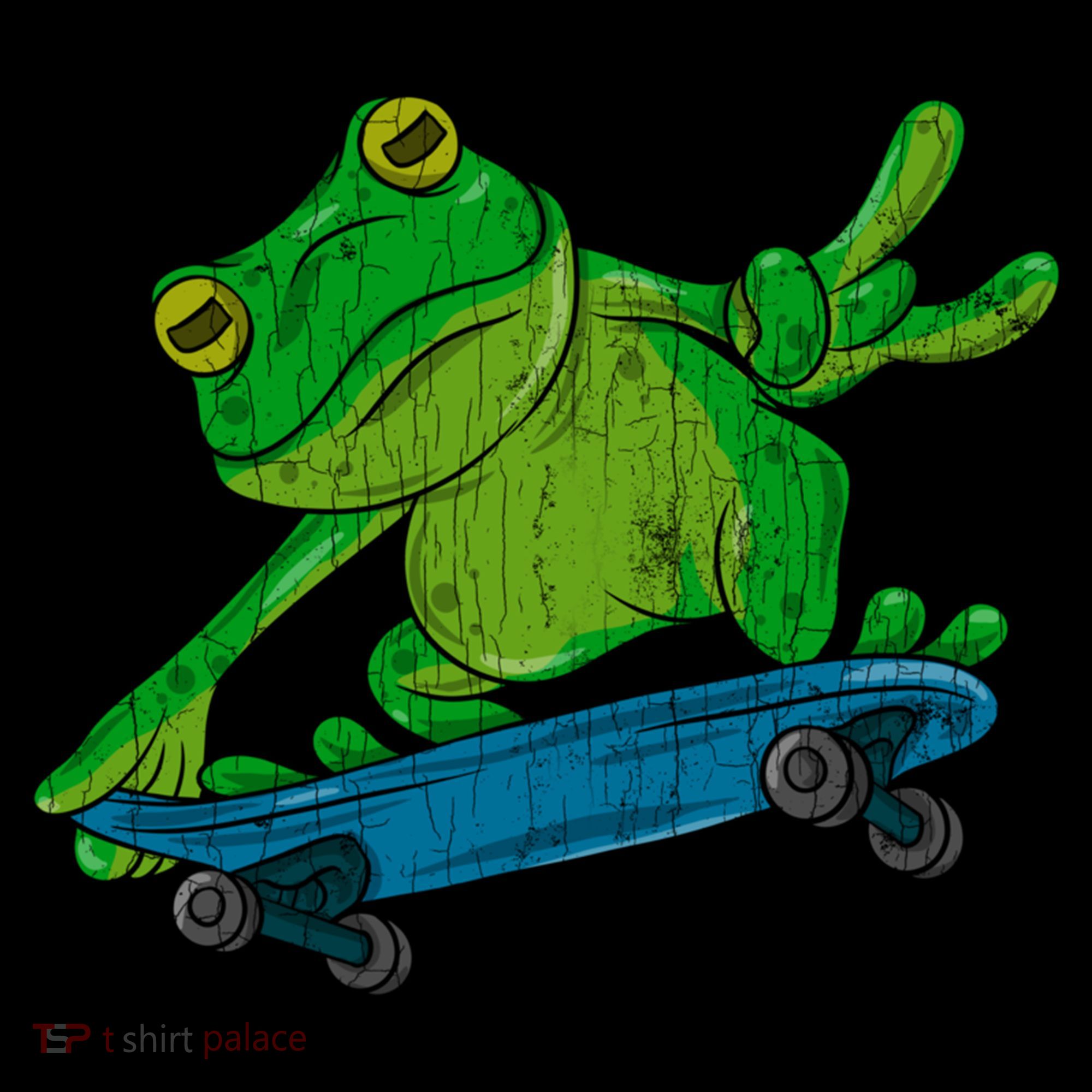 Frog On Skateboard Funny Graphic Cute Gift Bucket Hat