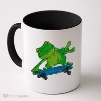 Frog On Skateboard Funny Graphic Cute Gift Coffee Mug thumb 0