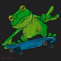 Frog On Skateboard Funny Graphic Cute Gift Beanie thumb 2