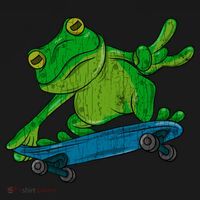 Frog On Skateboard Funny Graphic Cute Gift Pajama Set thumb 2