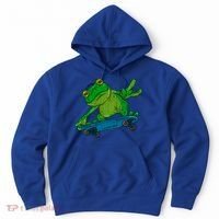 Frog On Skateboard Funny Graphic Cute Gift Hoodie thumb 0