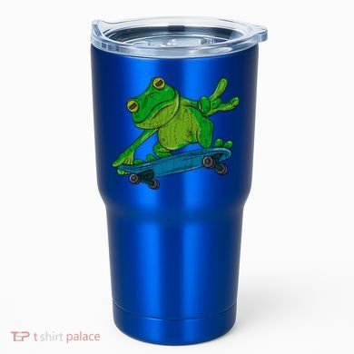 Frog On Skateboard Funny Graphic Cute Gift Tumbler