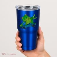Frog On Skateboard Funny Graphic Cute Gift Tumbler thumb 2