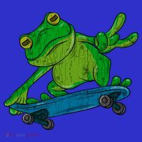 Frog On Skateboard Funny Graphic Cute Gift Toddler Hoodie thumb 2