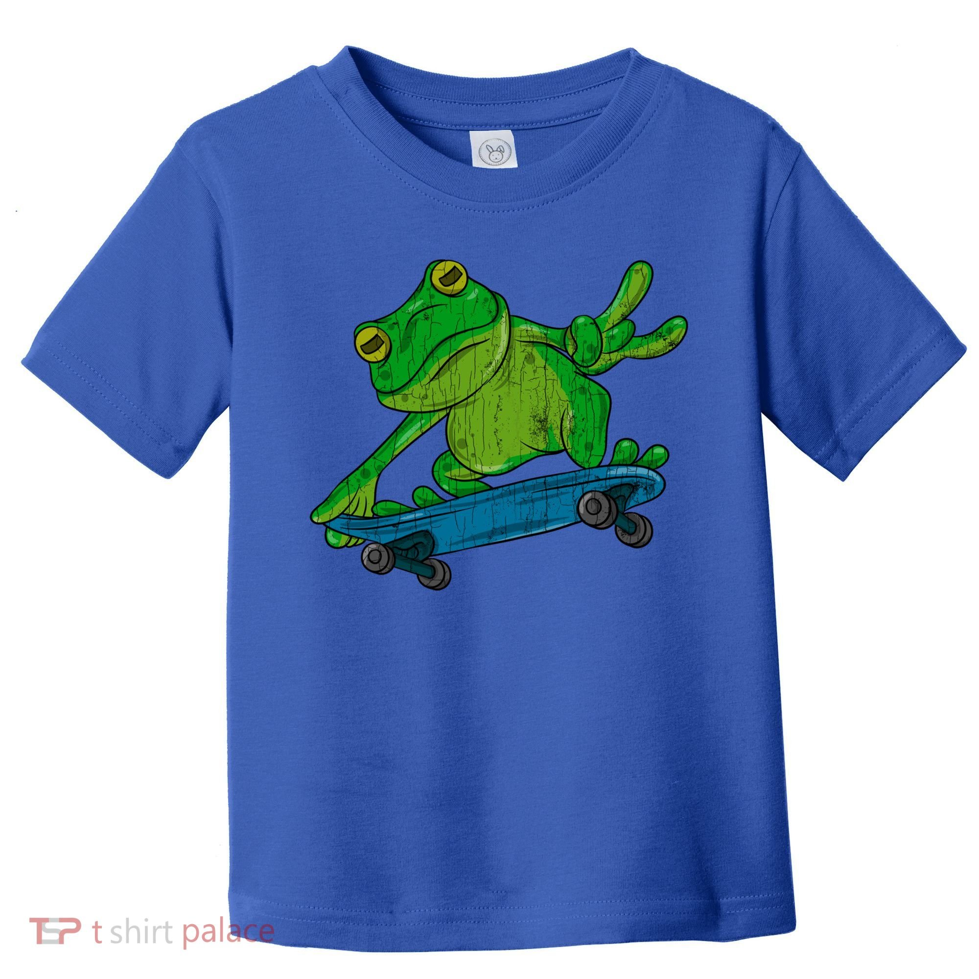 Frog On Skateboard Funny Graphic Cute Gift Toddler T-Shirt