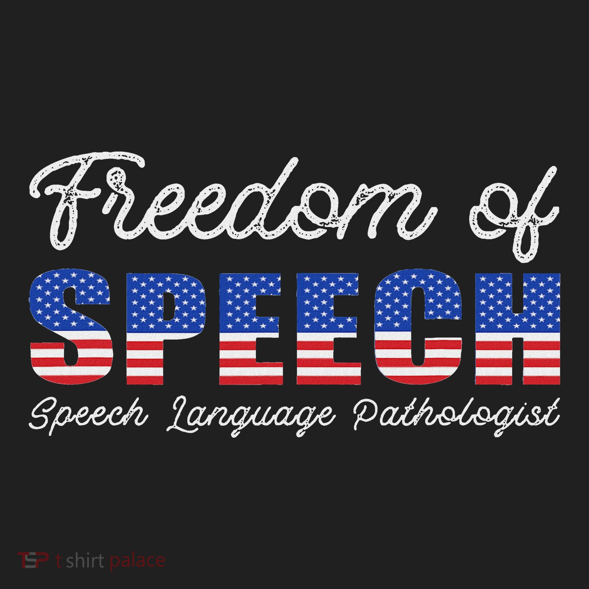 Freedom Of Speech Therapy Pathologist Slp Gift Language Women's Sweatshirt