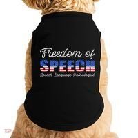 Freedom Of Speech Therapy Pathologist Slp Gift Language Doggie Tank thumb 0