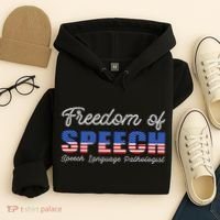 Freedom Of Speech Therapy Pathologist Slp Gift Language Hoodie thumb 4