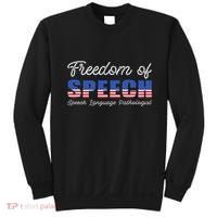 Freedom Of Speech Therapy Pathologist Slp Gift Language Sweatshirt thumb 0