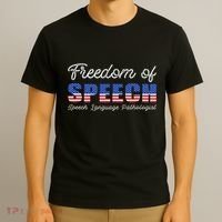 Freedom Of Speech Therapy Pathologist Slp Gift Language T-Shirt thumb 3