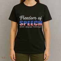 Freedom Of Speech Therapy Pathologist Slp Gift Language T-Shirt thumb 4