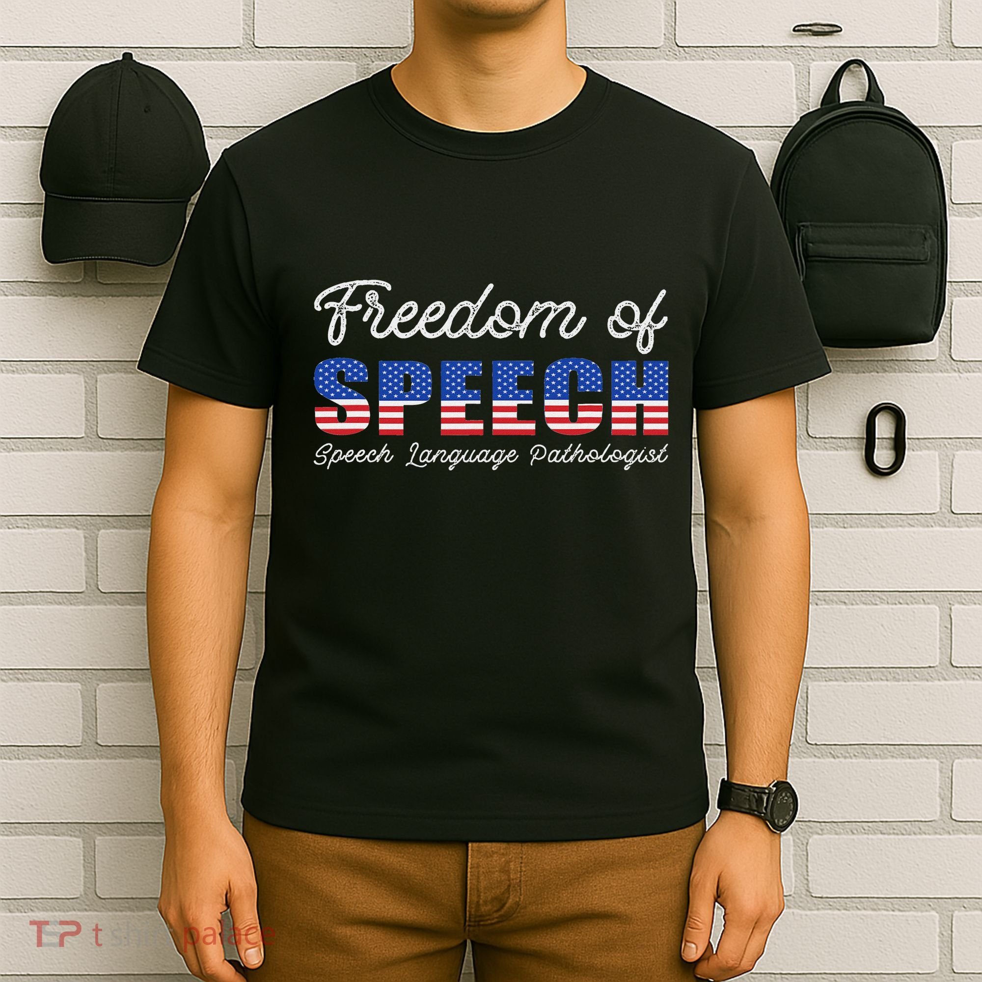Freedom Of Speech Therapy Pathologist Slp Gift Language T-Shirt