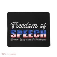 Freedom Of Speech Therapy Pathologist Slp Gift Language Mousepad thumb 0