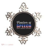 Freedom Of Speech Therapy Pathologist Slp Gift Language Ornament thumb 0