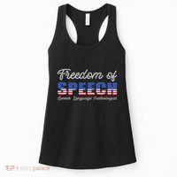 Freedom Of Speech Therapy Pathologist Slp Gift Language Women's Tank Top thumb 0