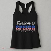 Freedom Of Speech Therapy Pathologist Slp Gift Language Women's Tank Top thumb 3