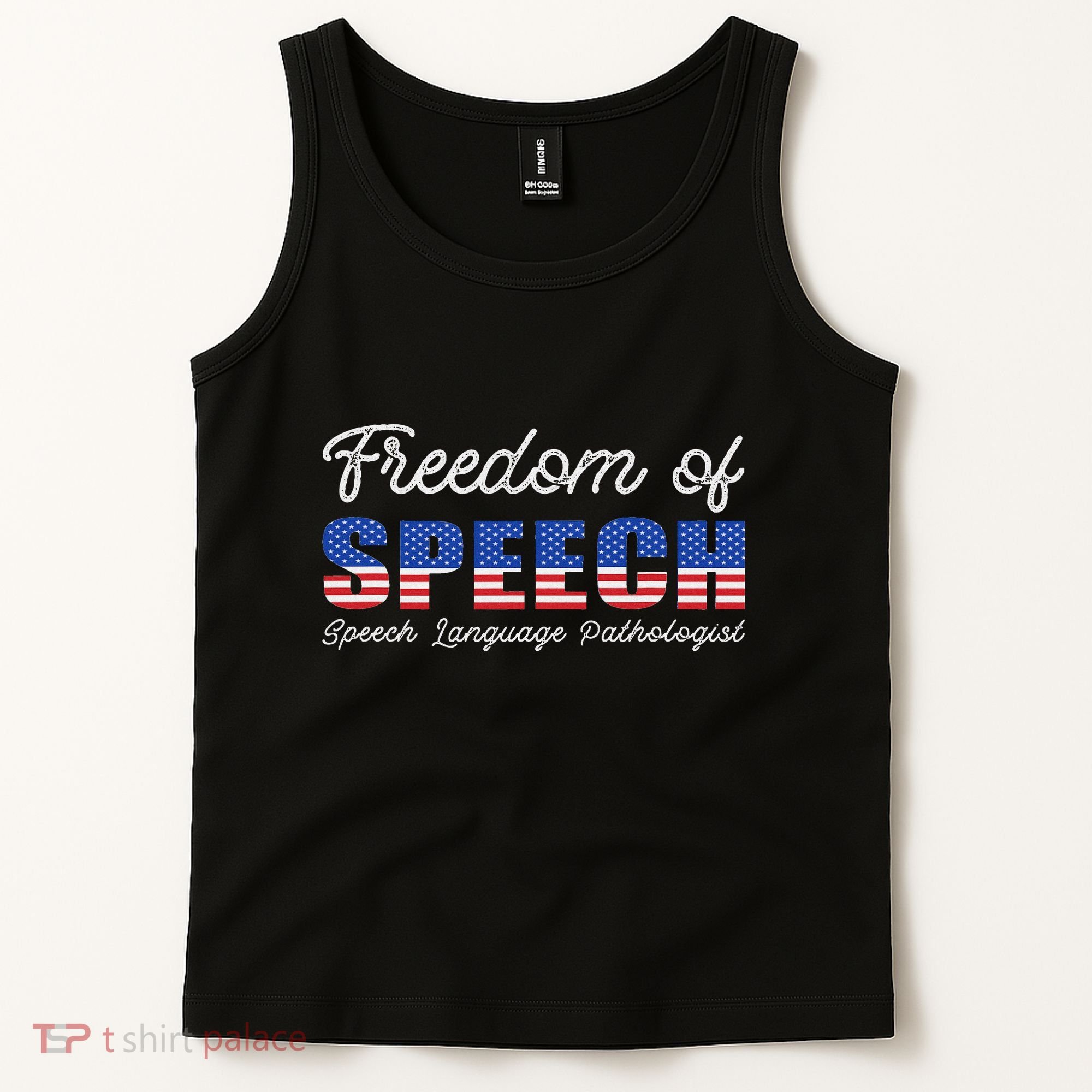 Freedom Of Speech Therapy Pathologist Slp Gift Language Tank Top