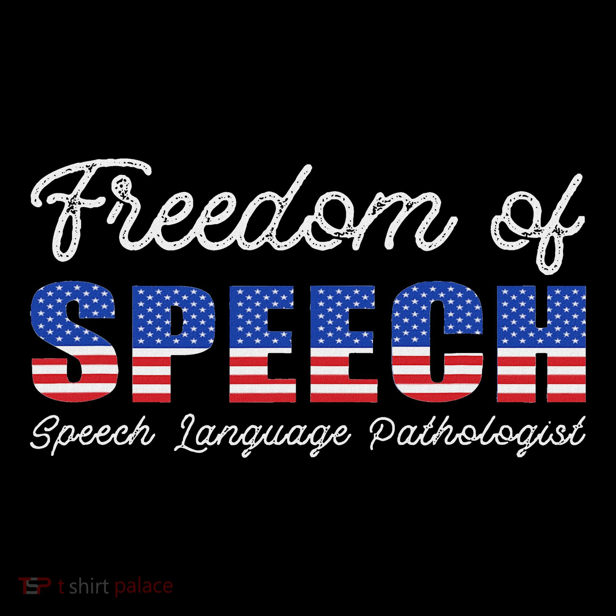 Freedom Of Speech Therapy Pathologist Slp Gift Language Tank Top