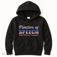 Freedom Of Speech Therapy Pathologist Slp Gift Language Kids Hoodie thumb 0