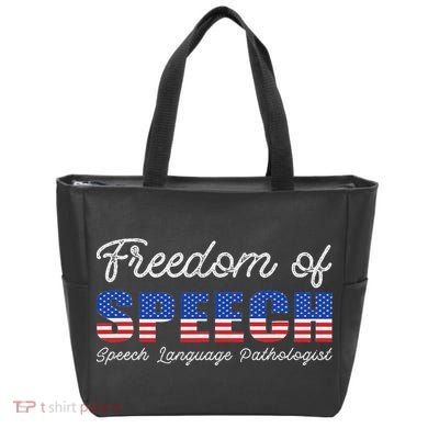 Freedom Of Speech Therapy Pathologist Slp Gift Language Tote Bag