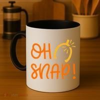 Funny Oh Snap Thanksgiving Turkey Wishbone Coffee Mug thumb 4