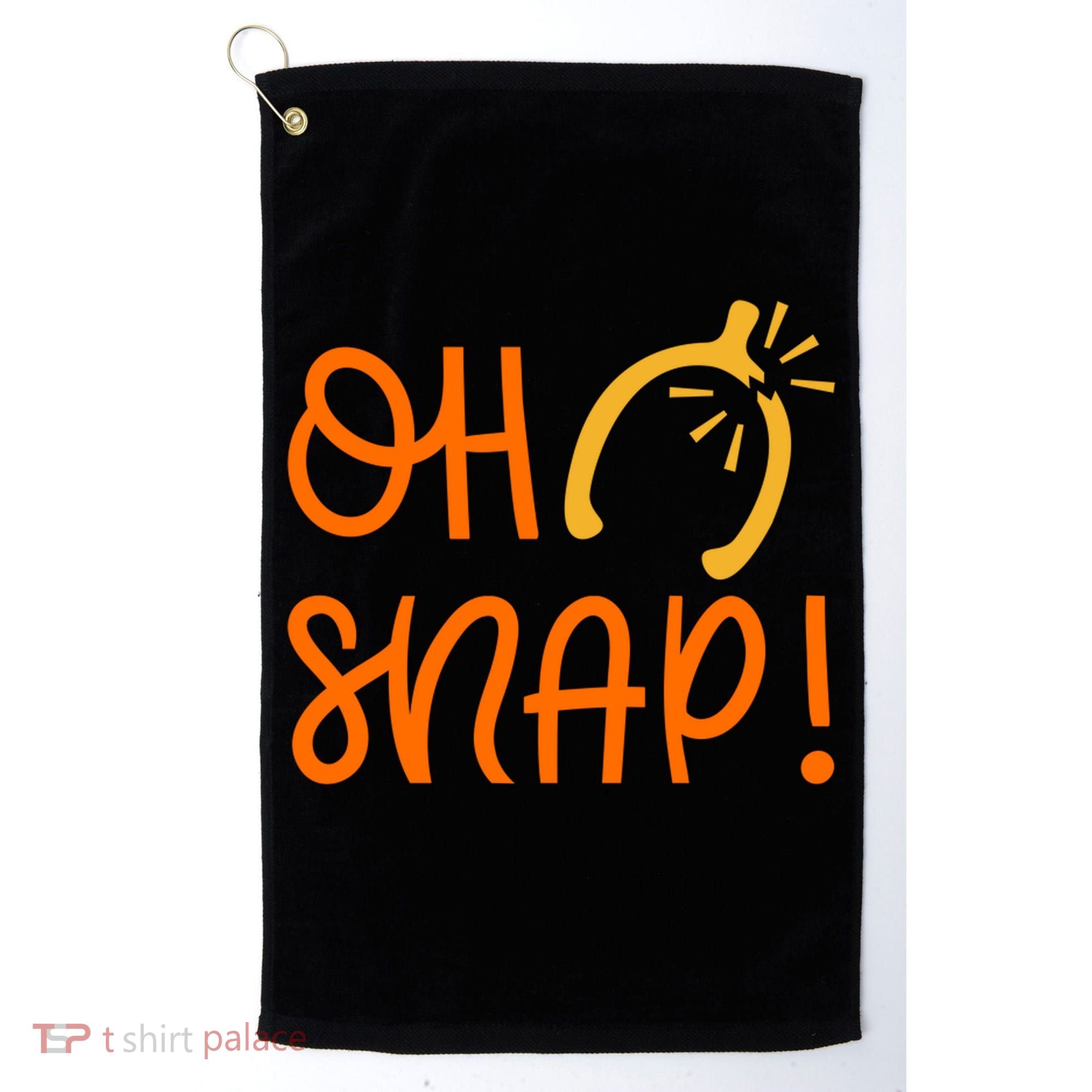 Funny Oh Snap Thanksgiving Turkey Wishbone Golf Towel