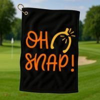 Funny Oh Snap Thanksgiving Turkey Wishbone Golf Towel thumb 1