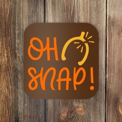 Funny Oh Snap Thanksgiving Turkey Wishbone Coaster