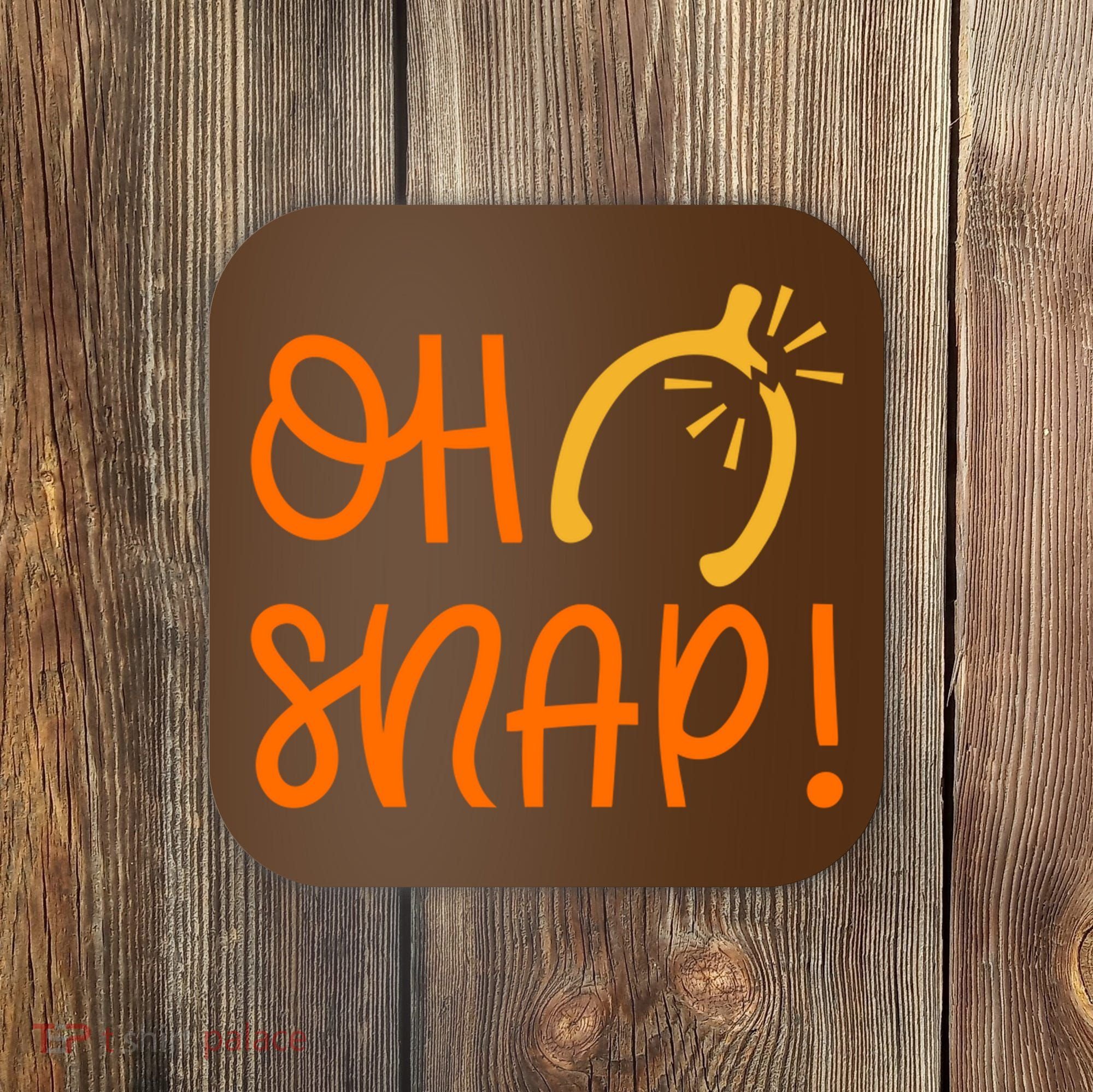 Funny Oh Snap Thanksgiving Turkey Wishbone Coaster