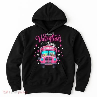Funny Owls School Bus Driver Happy Valentines Day Hoodie